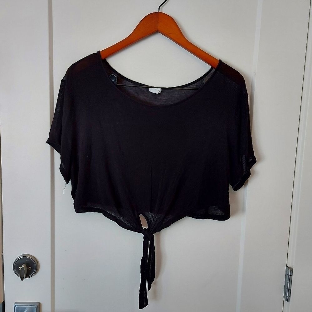 GARAGE semi sheer crop top
